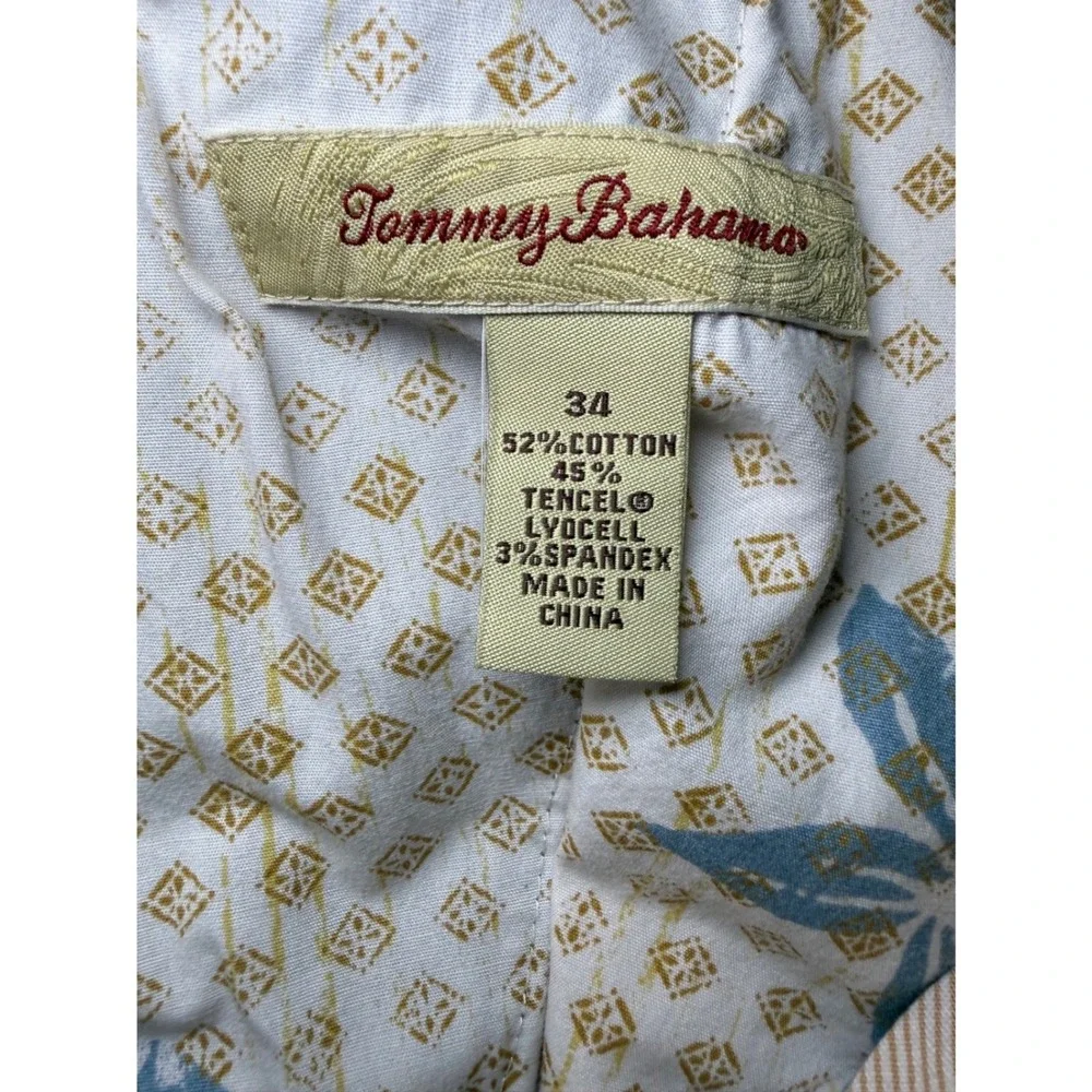 Tommy Bahama Olive Green Chino Shorts Men Size 34 Stretch